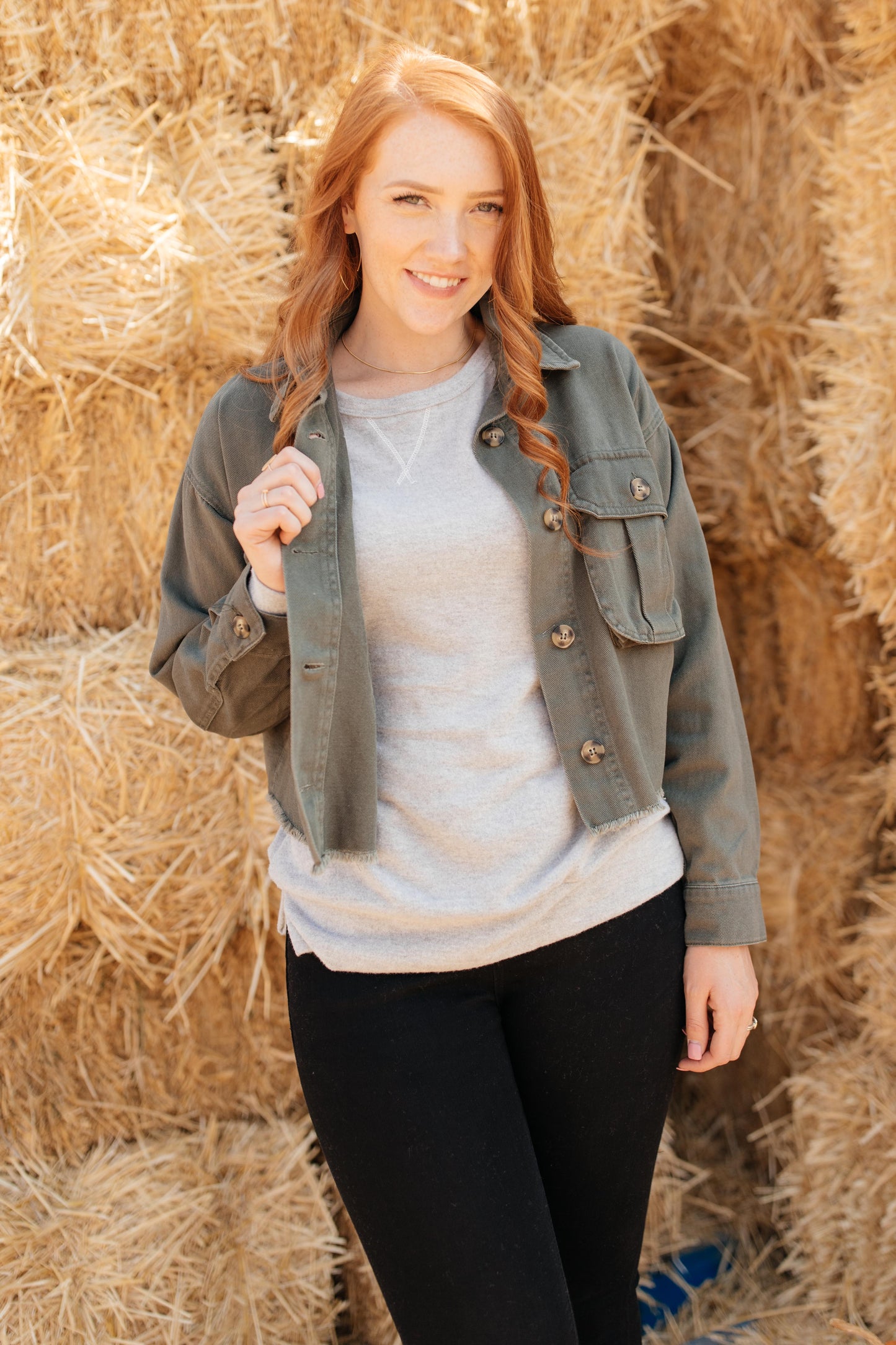 Sadie's Simple Sweater in Gray