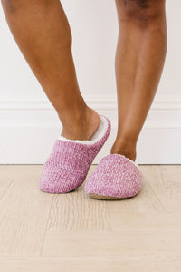 She'll Never Wear Shoes Again Chenille Slippers In Pink