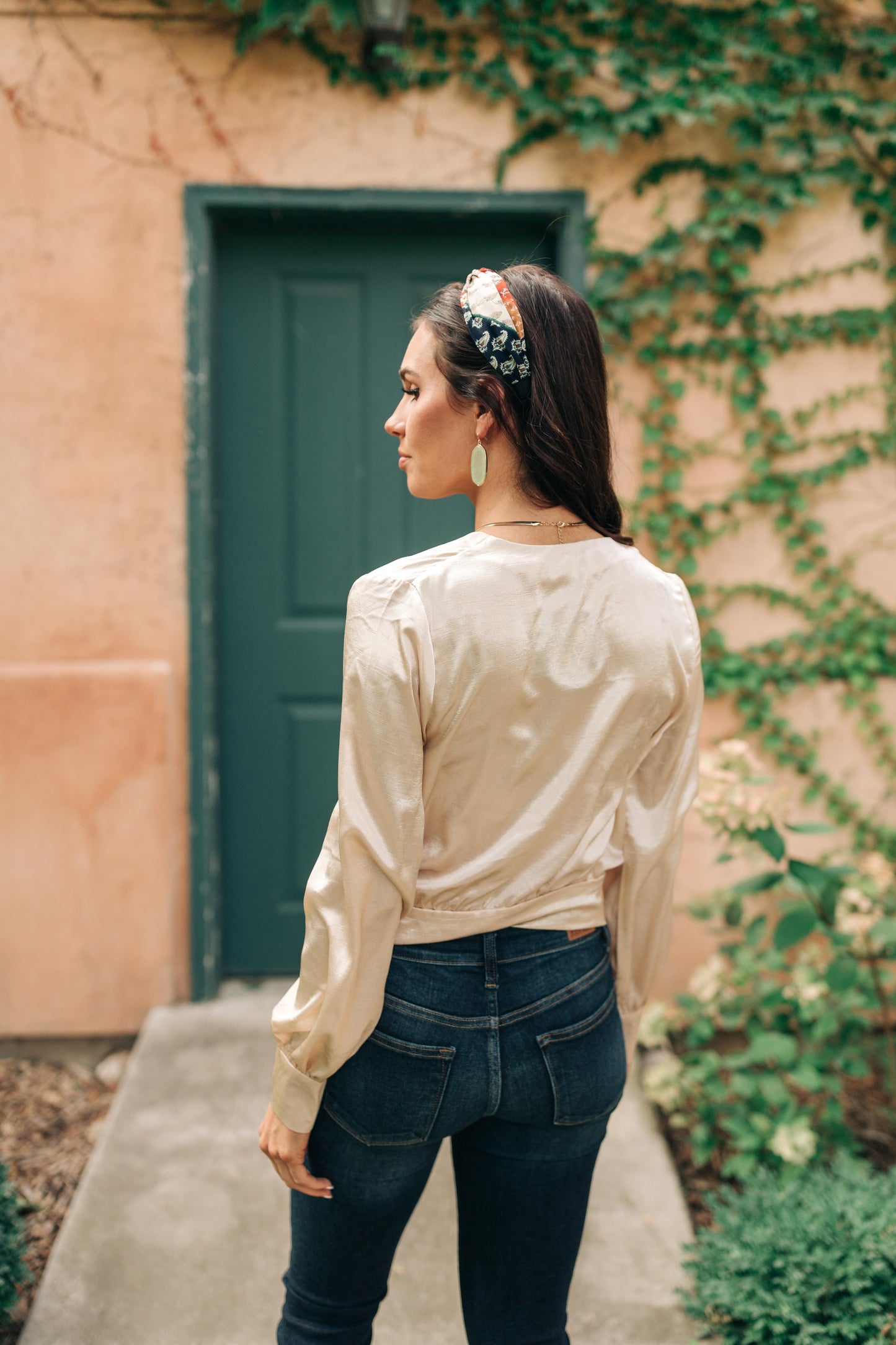 Simple Satin Top in Cream