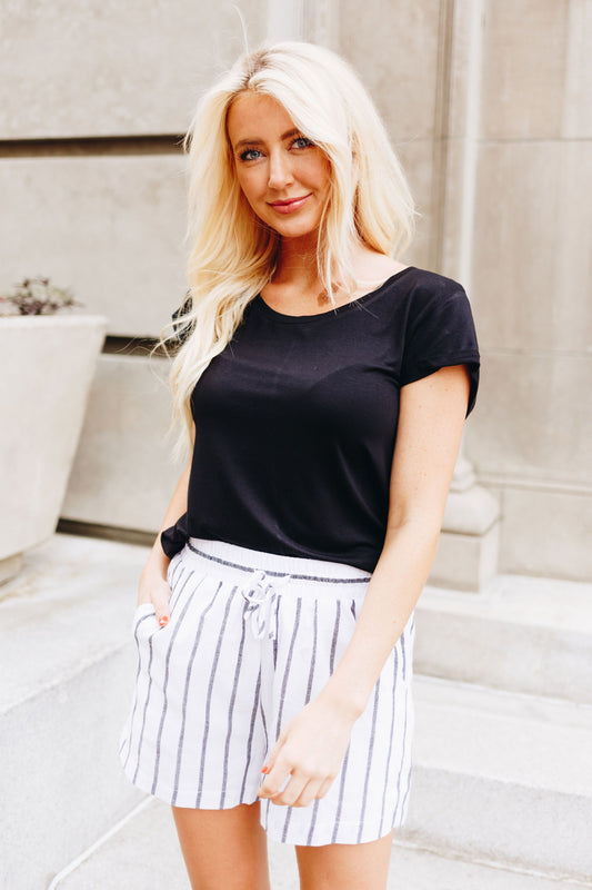 Simply Fabulous Athleisure Tee In Black