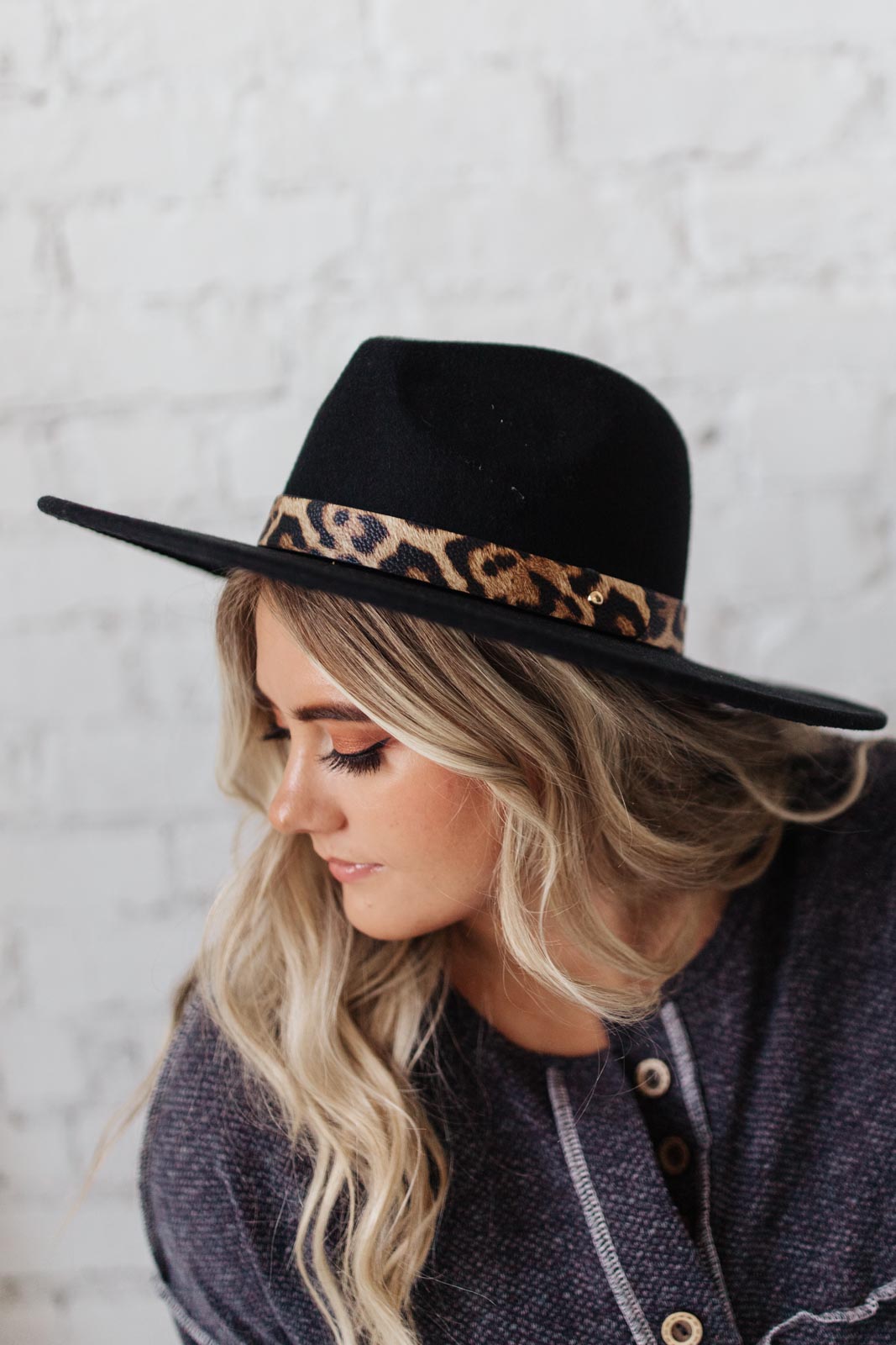 Stripe Of Sassy Hat in Black