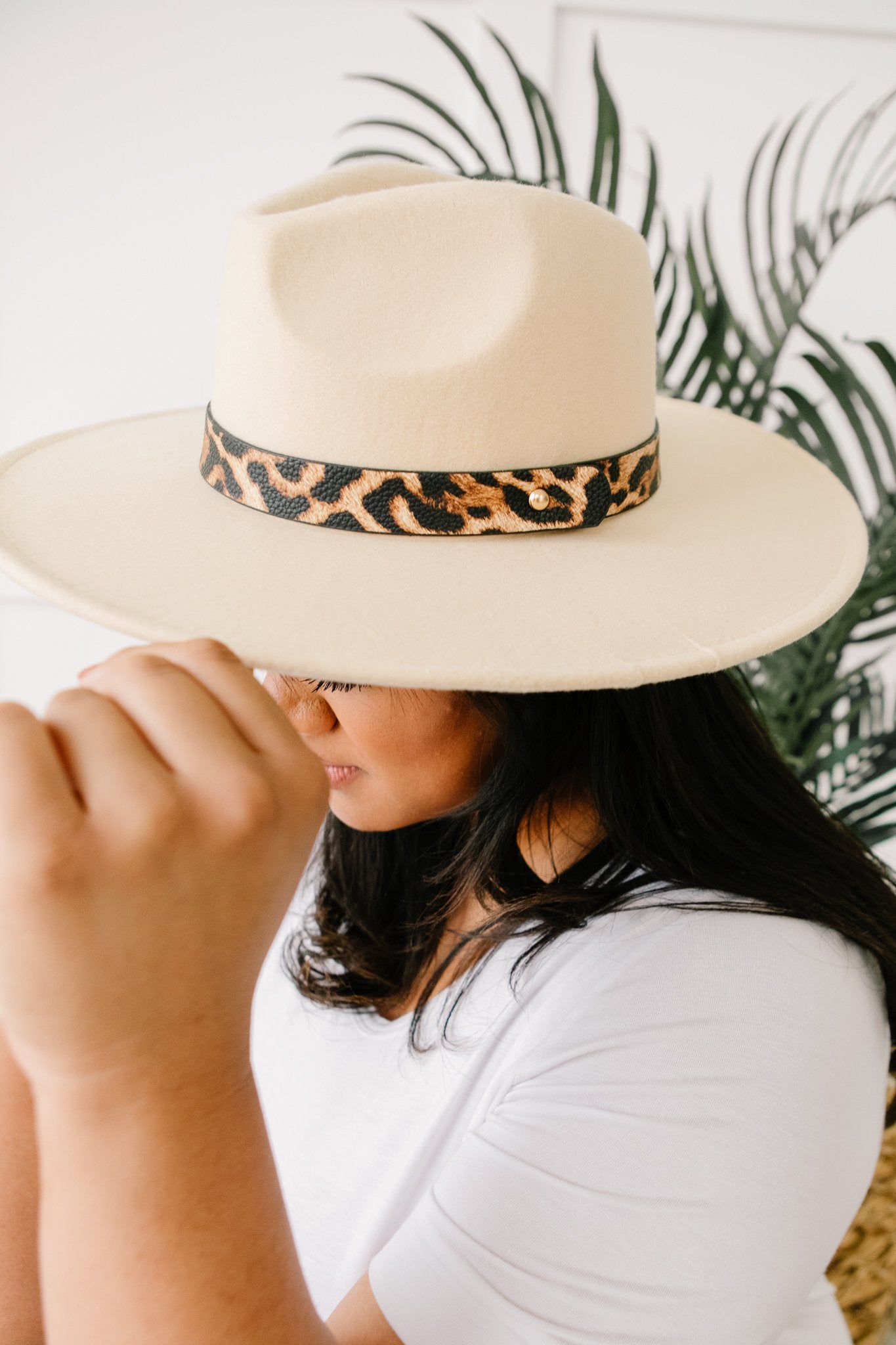 Stripe Of Sassy Hat in Ivory