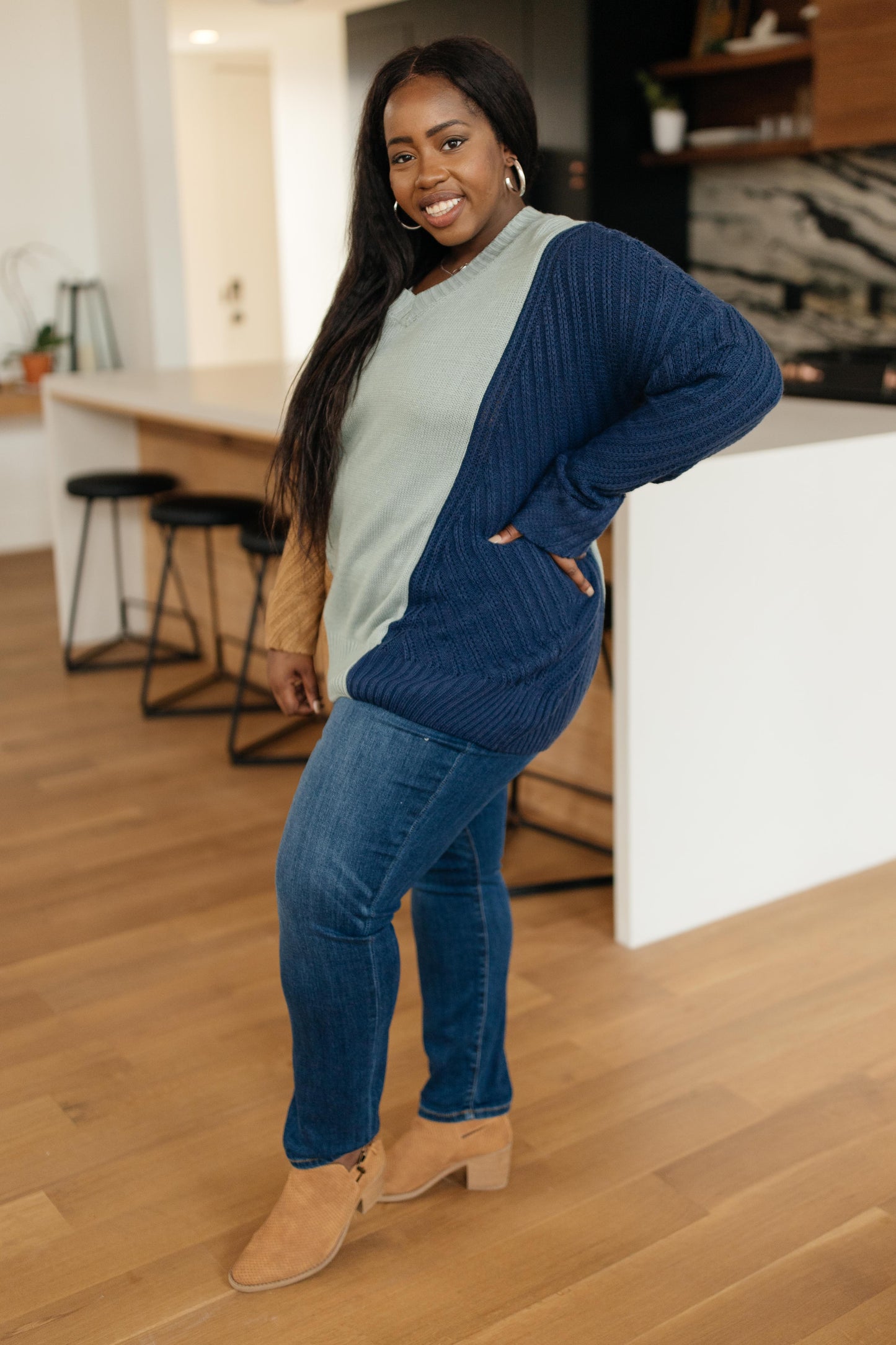A Sweater With Colors in Mint