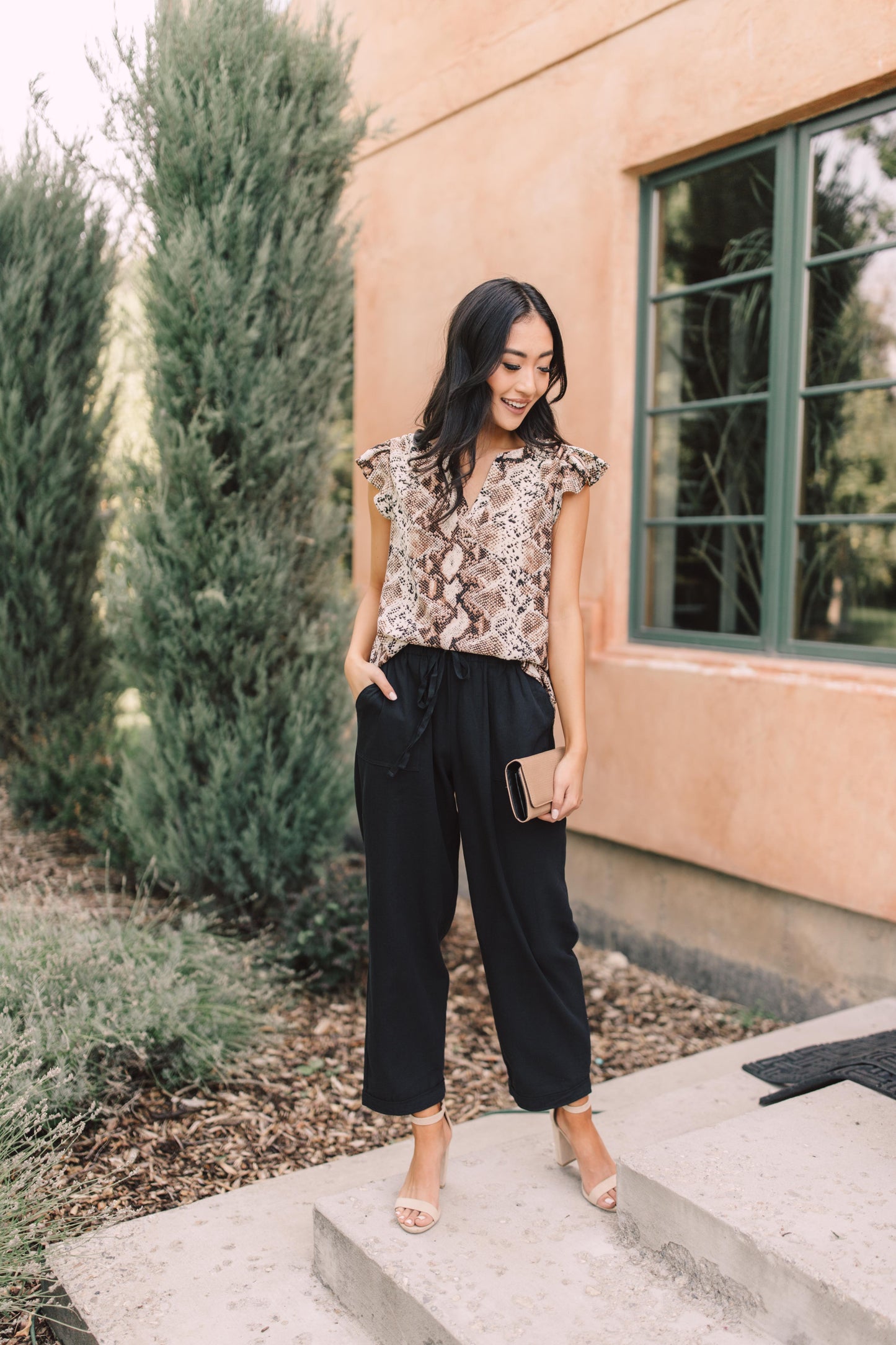 Take A Break Snakeskin Blouse