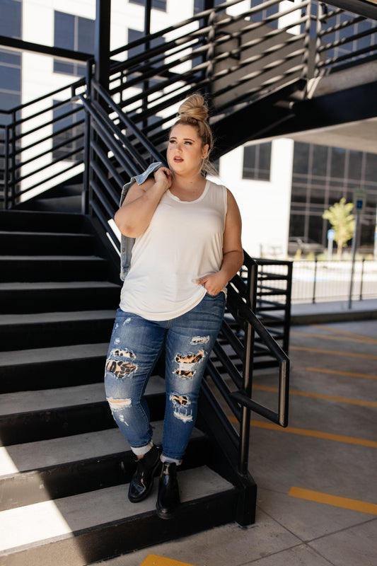 Wild Thing Leopard Patch Jeans