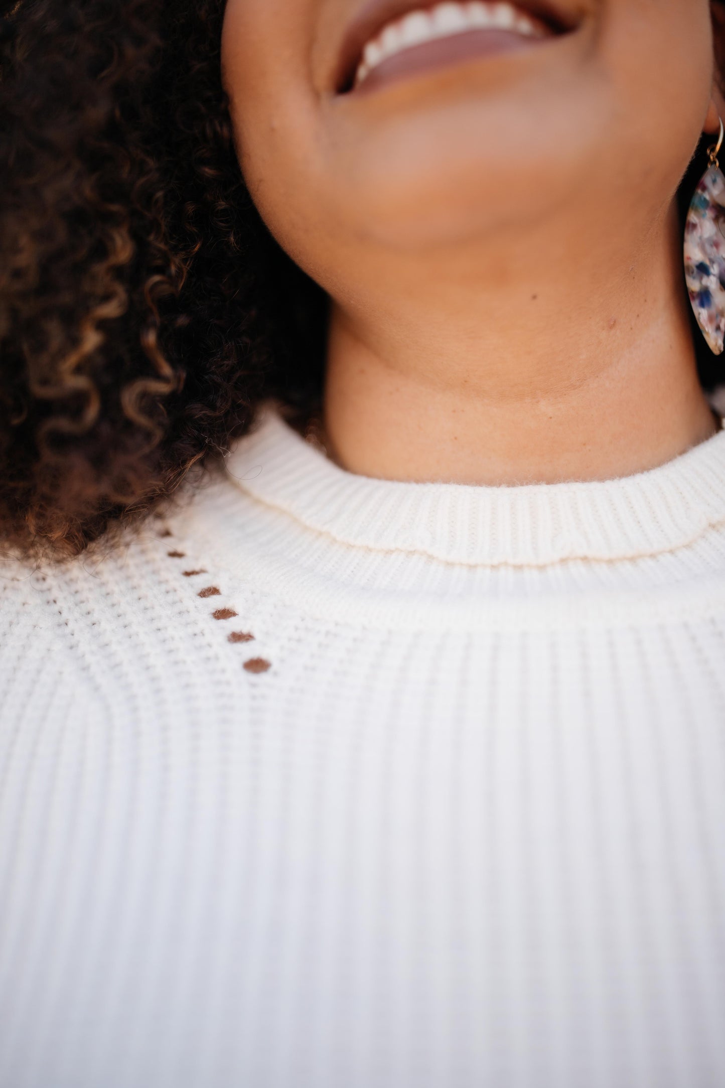 The Clara Turtle Neck Top in White