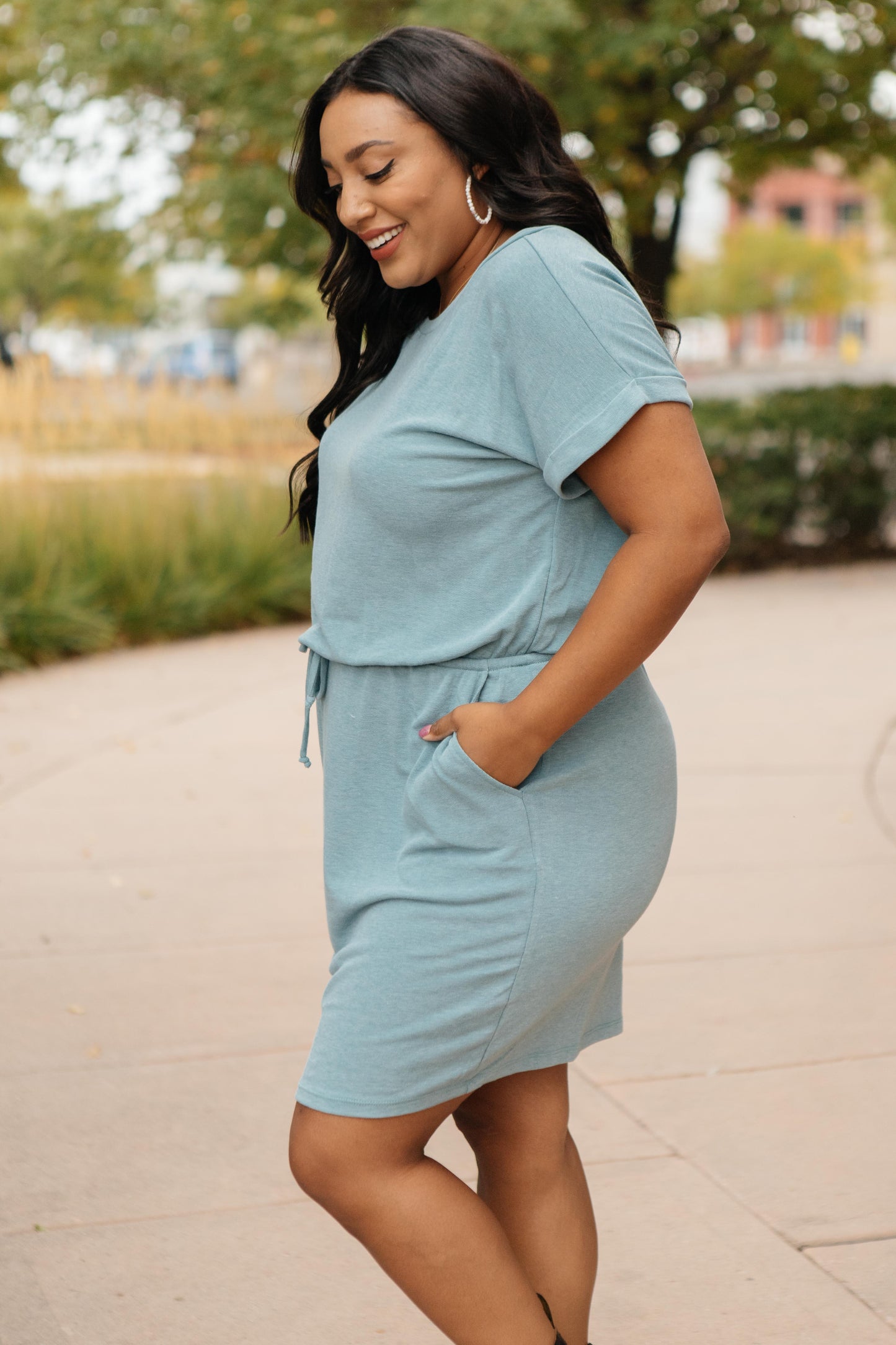 The Day Out Dress in Dusty Blue