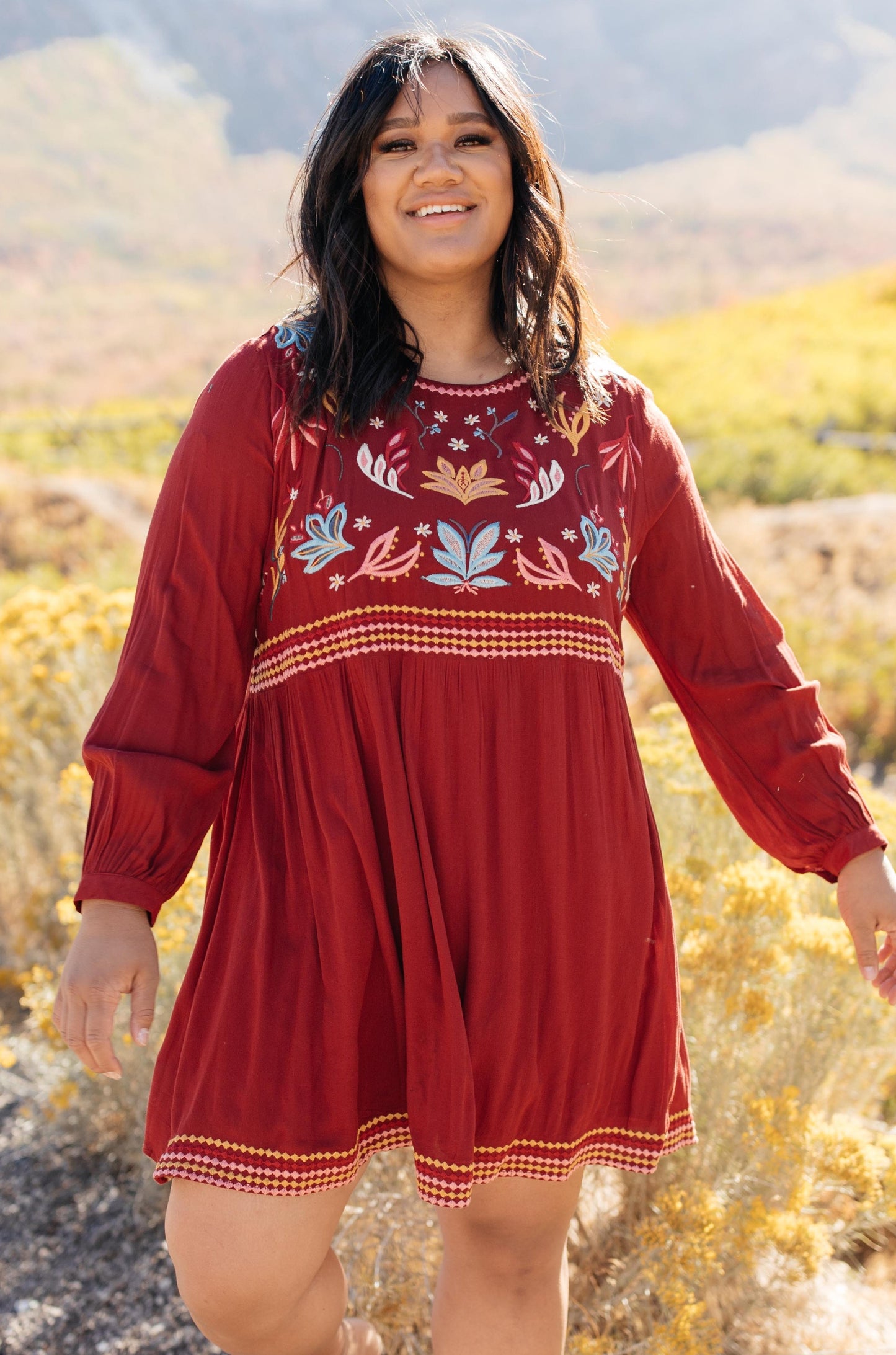 The Fall Embroidery Dress