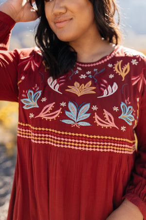 The Fall Embroidery Dress