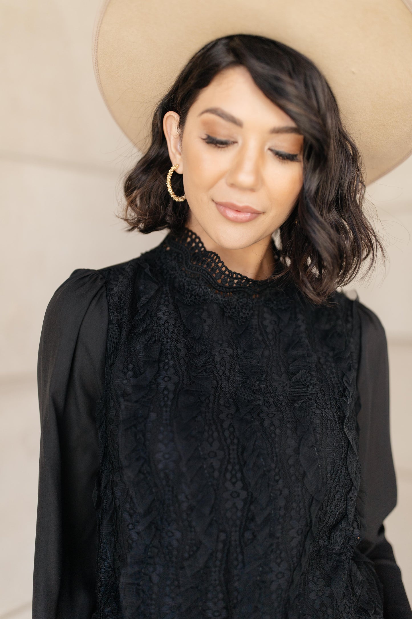 Grace Black Lace Blouse