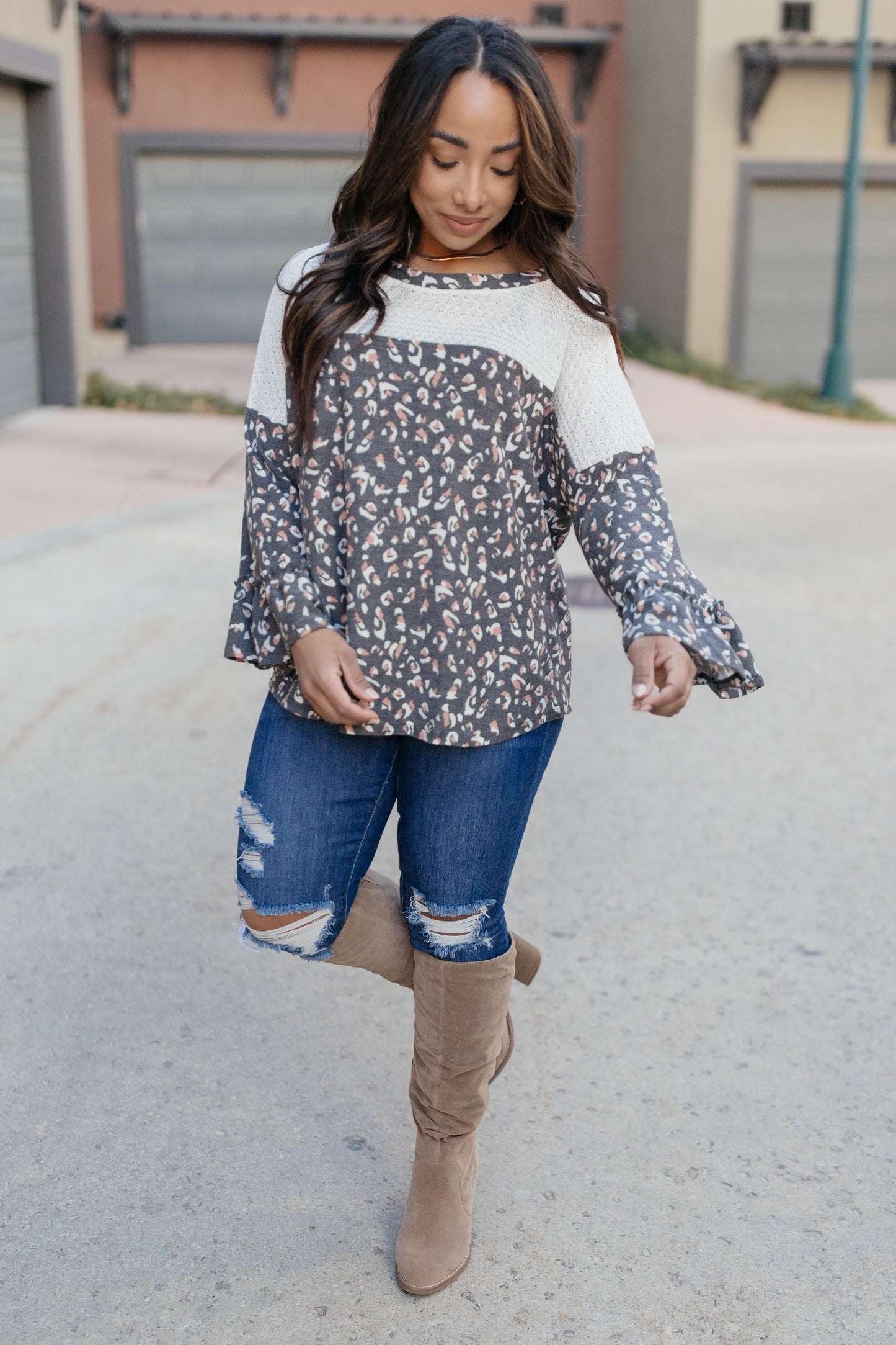 The Knit And Spots Top