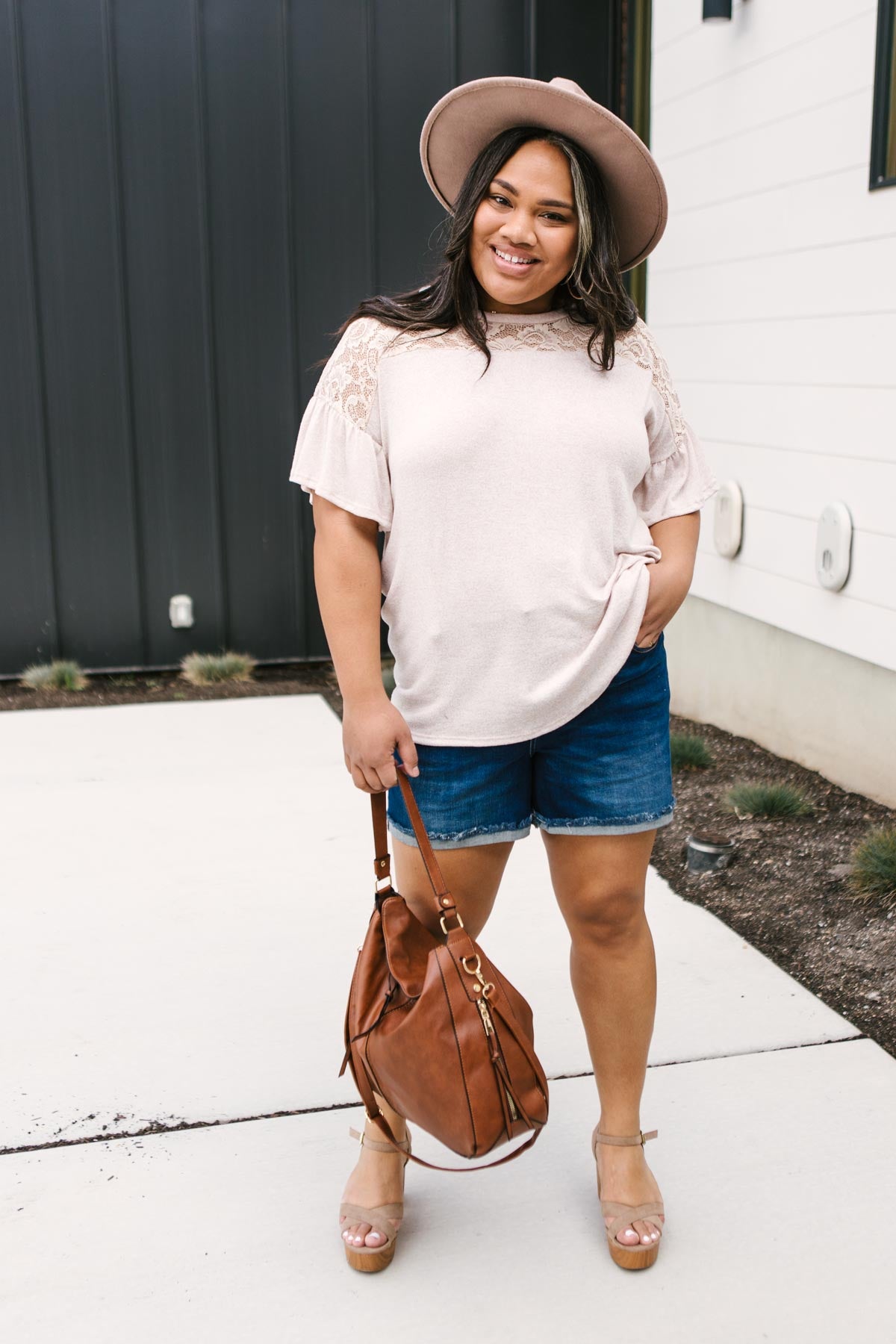 The Looking Around In Lace Top