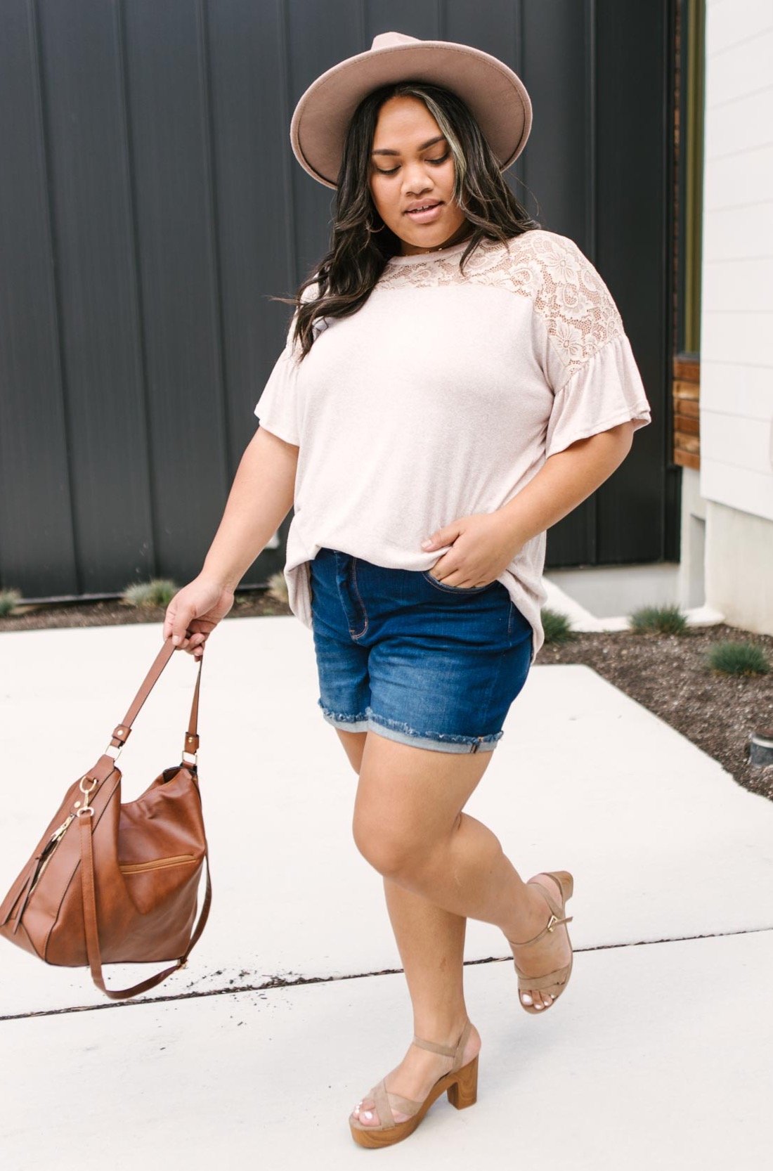 The Looking Around In Lace Top