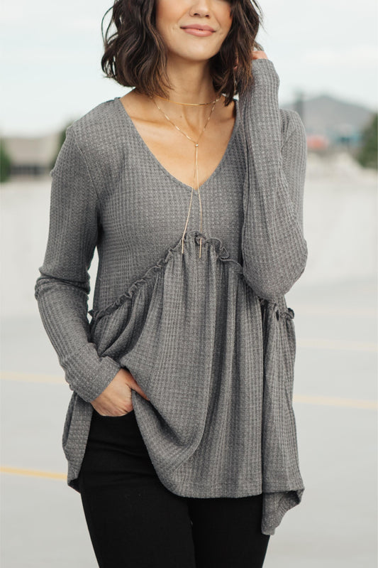 The Right Kind Of Attention Top In Charcoal