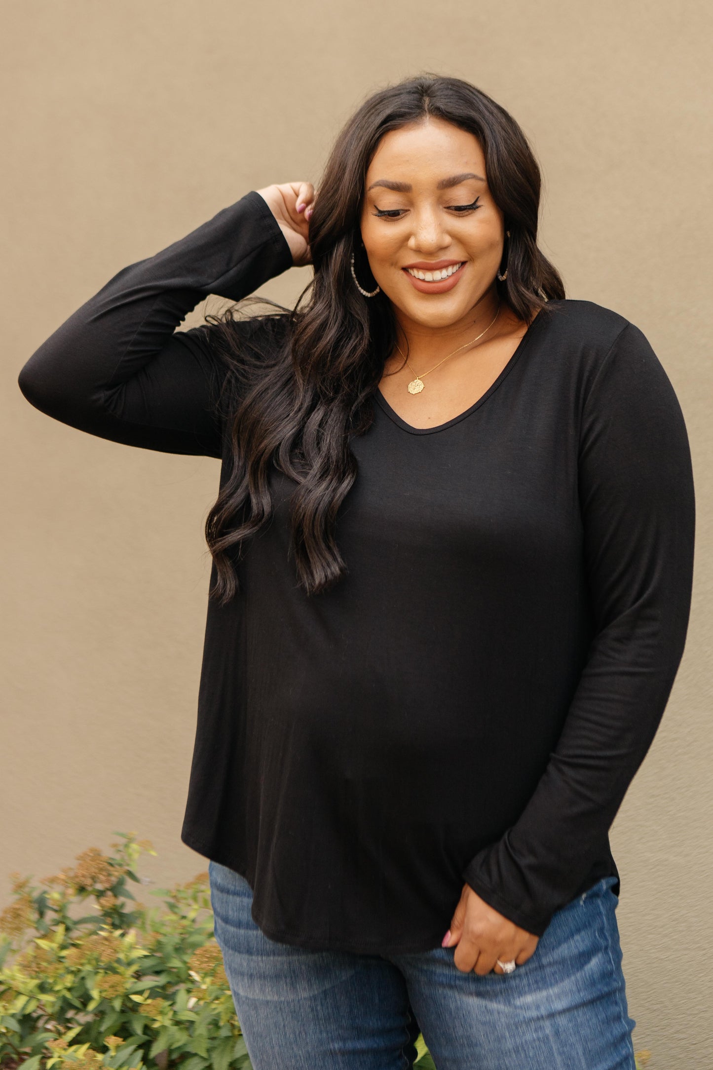 The Wendi Top in Ebony