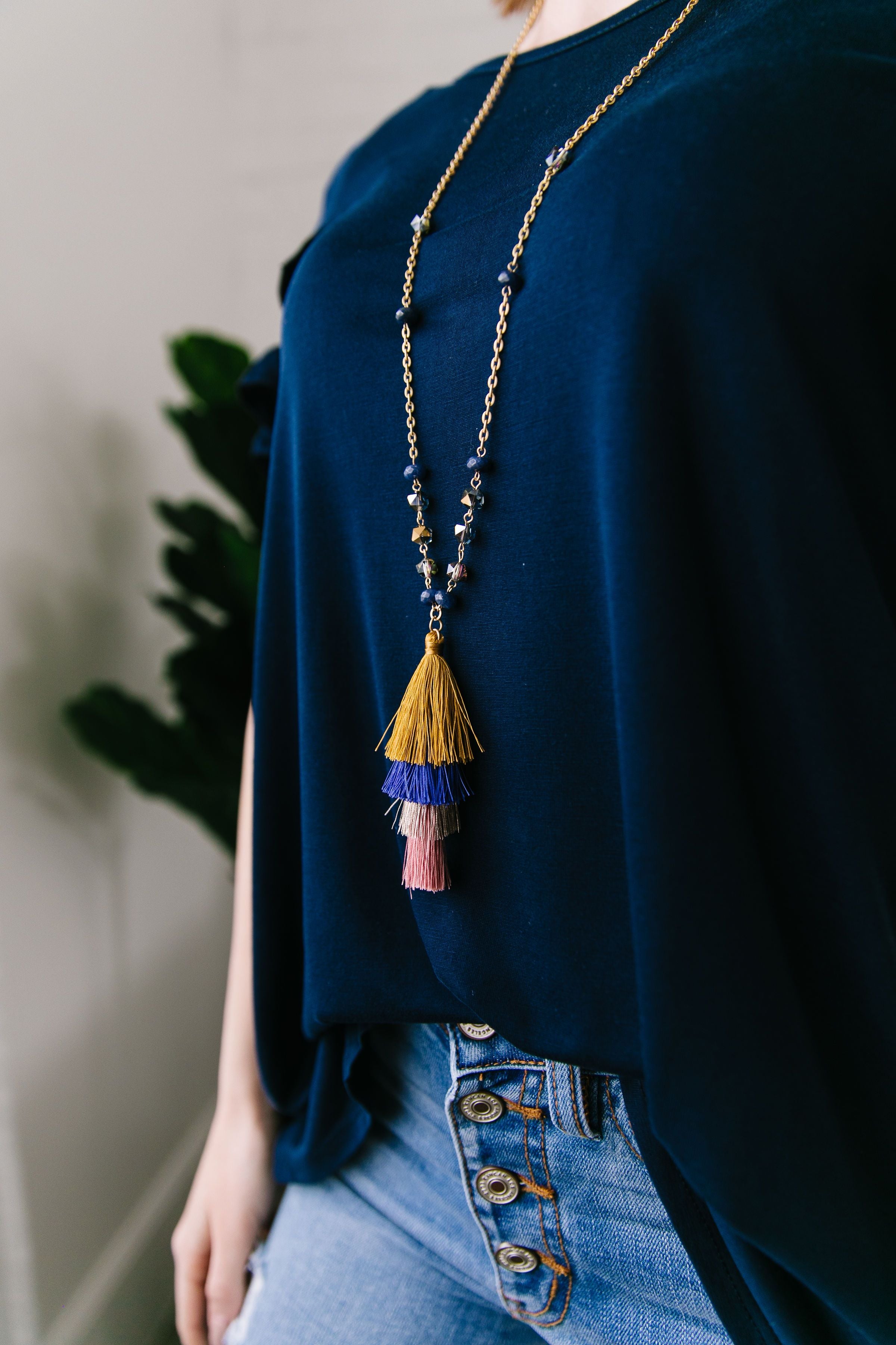 Tiered Tassel Necklace - ALL SALES FINAL