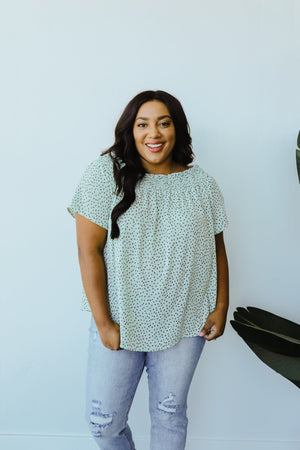 Tiny Twinkling Top In Sage
