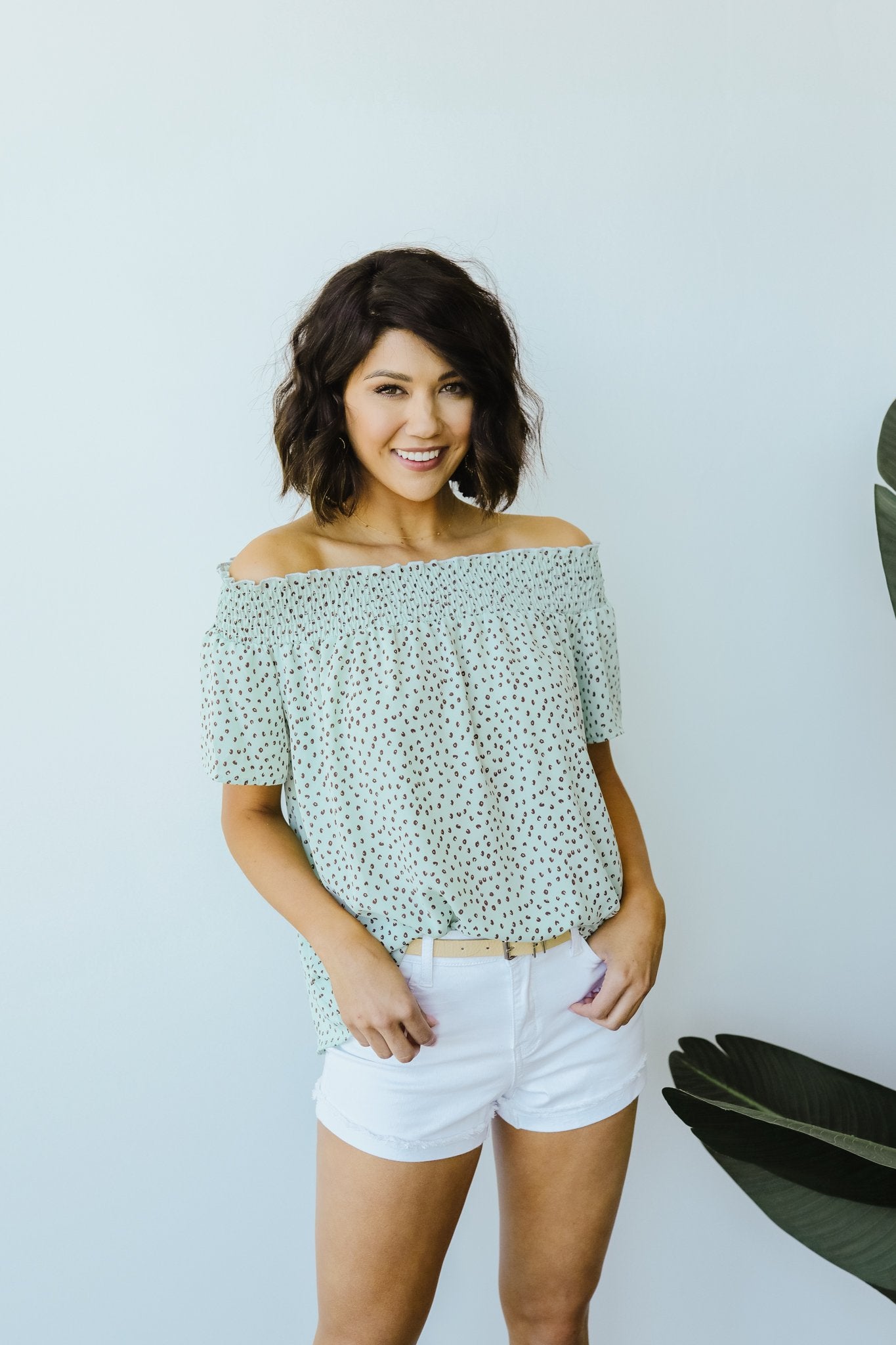 Tiny Twinkling Top In Sage