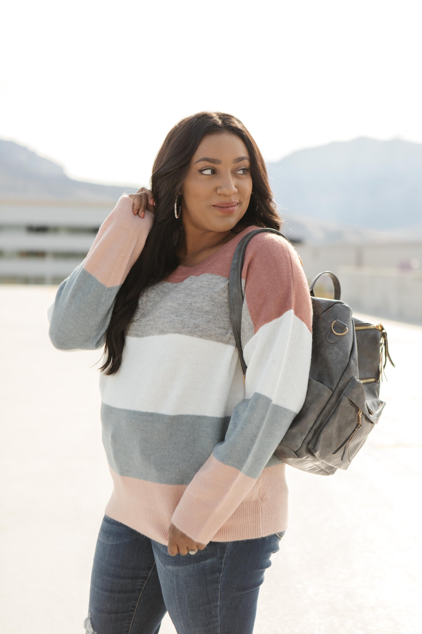 Warm Start Striped Sweater