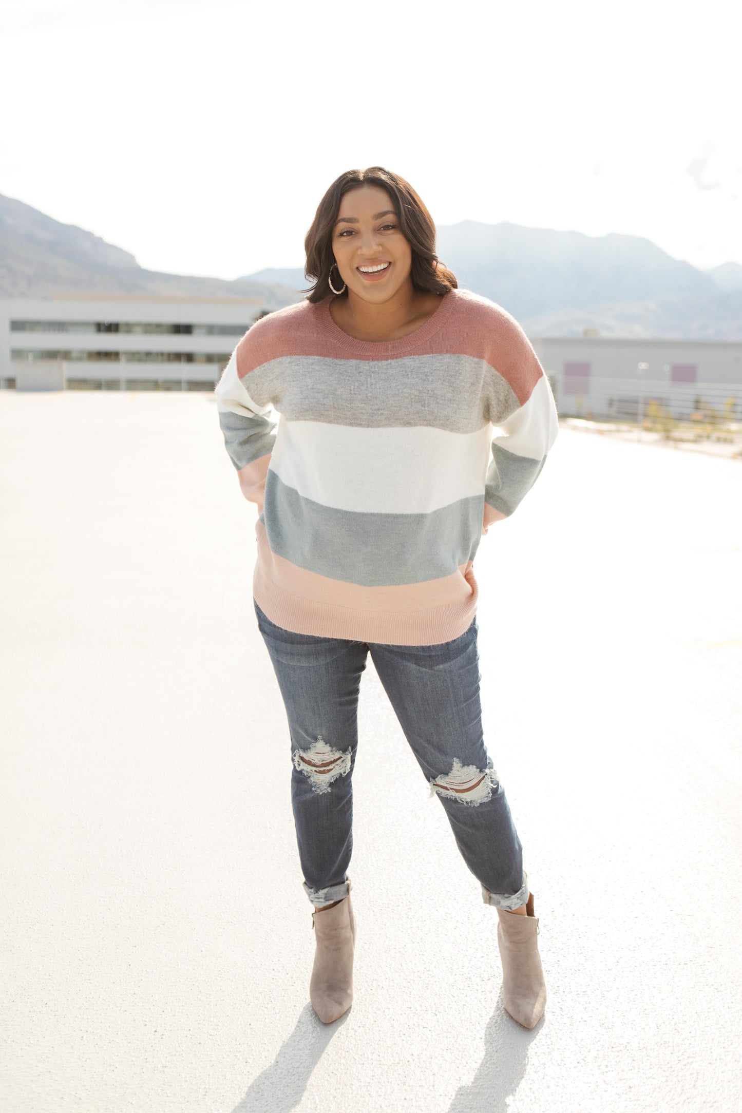 Warm Start Striped Sweater