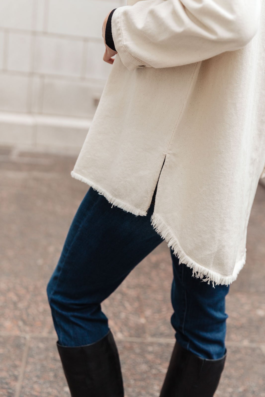 Western Calling Shacket in Oatmeal