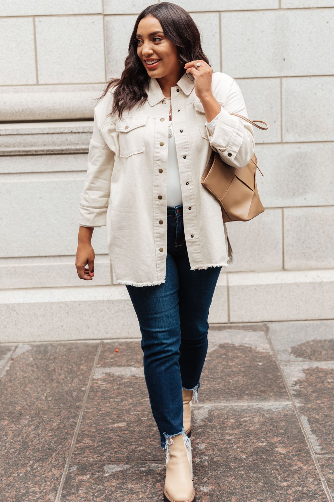 Western Calling Shacket in Oatmeal