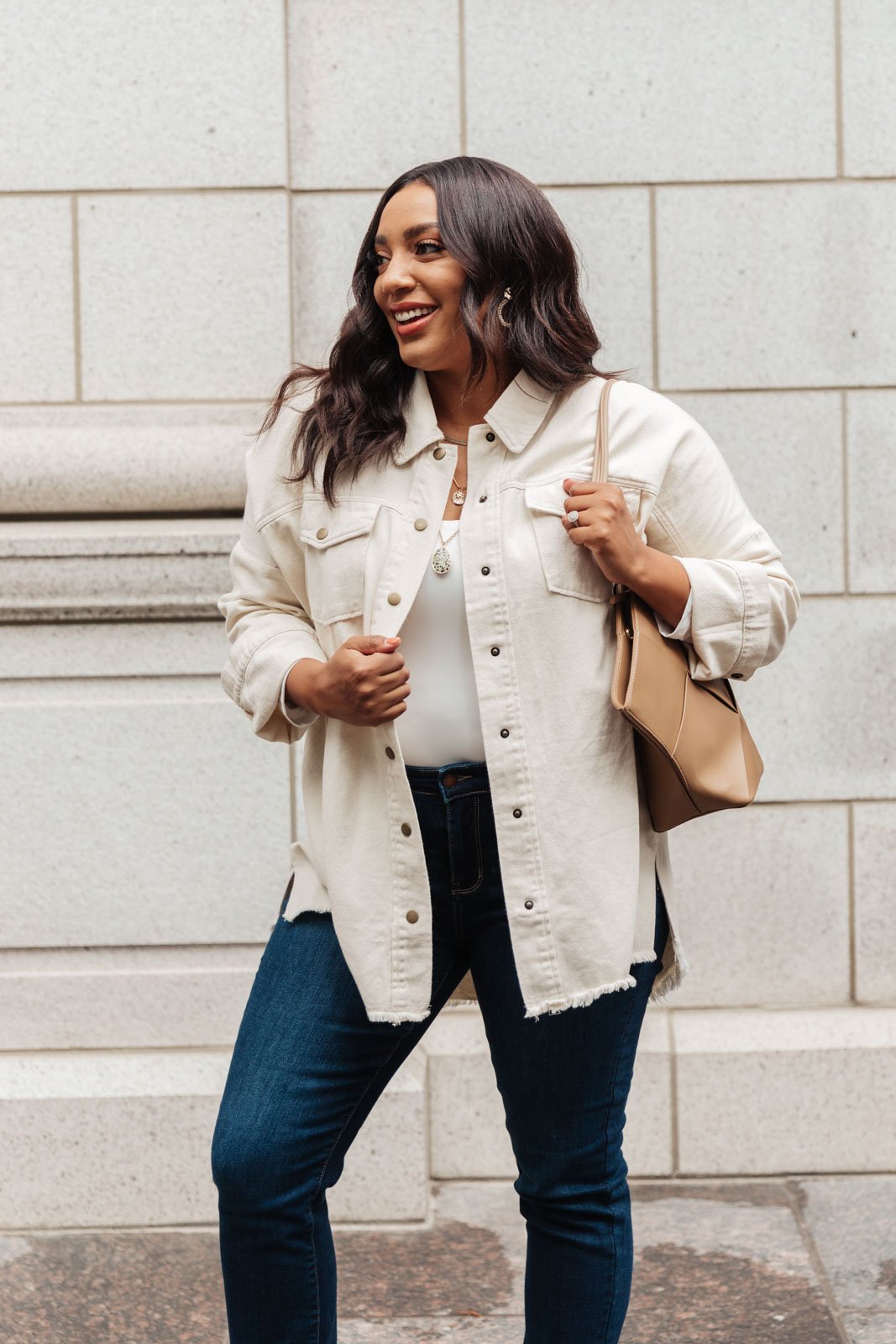 Western Calling Shacket in Oatmeal