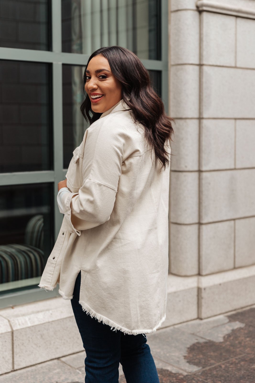 Western Calling Shacket in Oatmeal