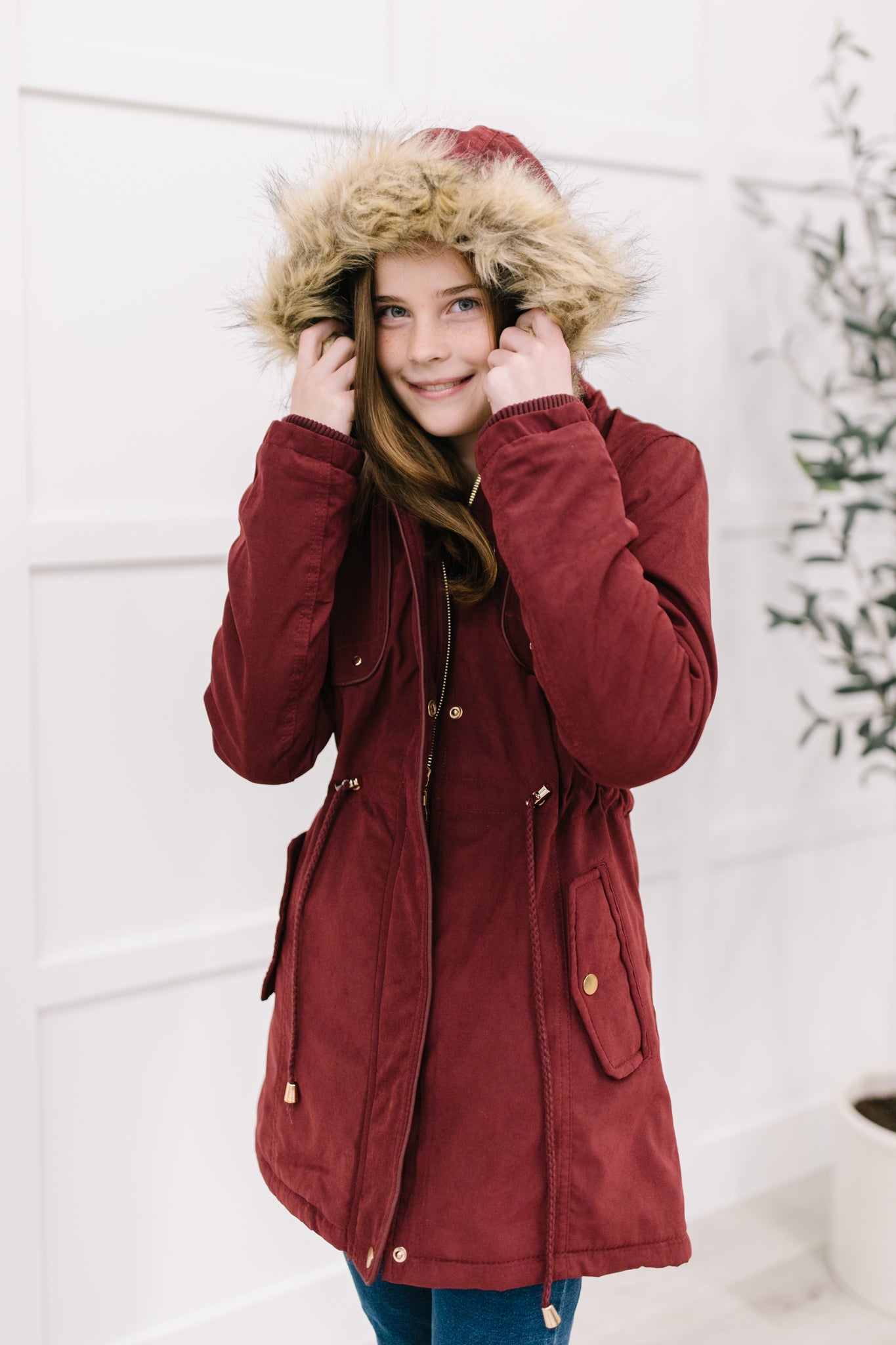 DOORBUSTER Winter Warm Coat in Wine