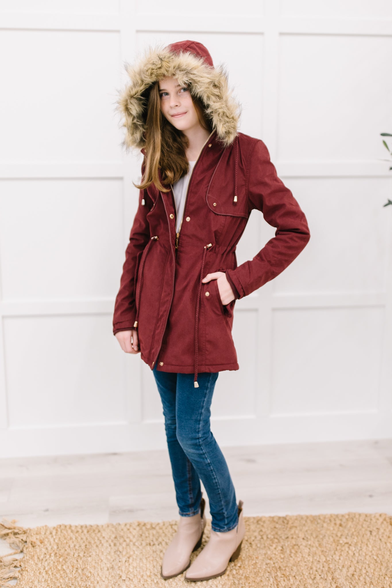 DOORBUSTER Winter Warm Coat in Wine