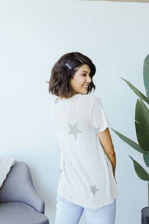 Wish Upon A Star Top In Gray