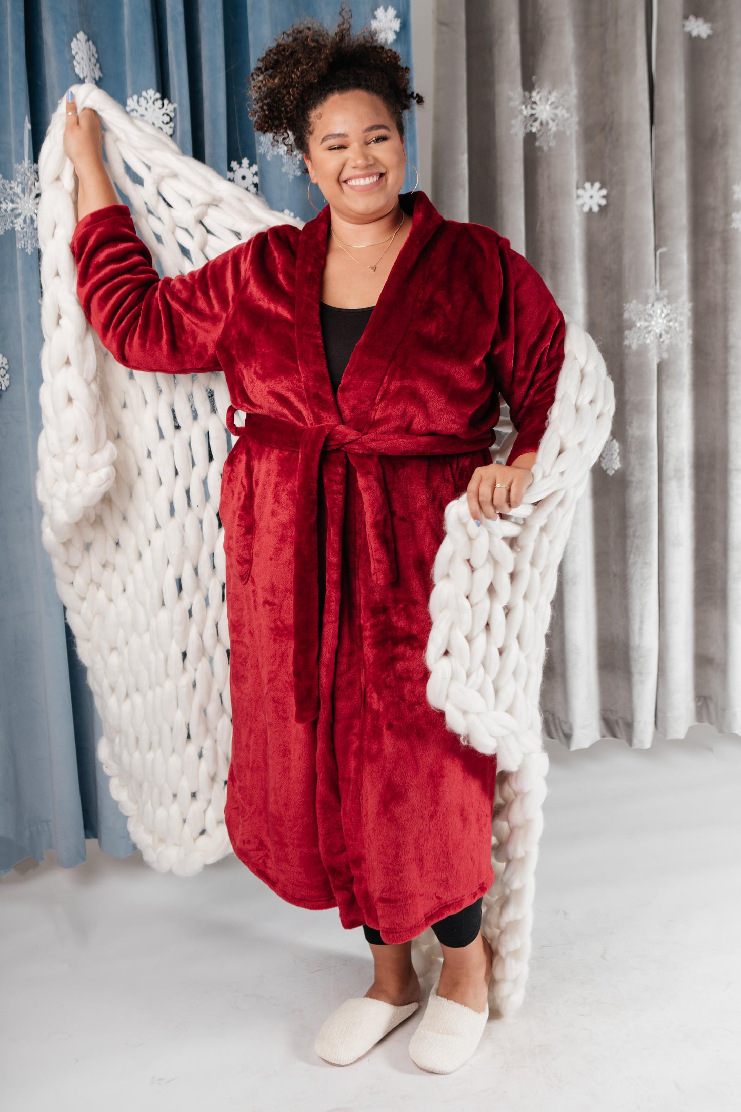 You Time Robe in Burgundy