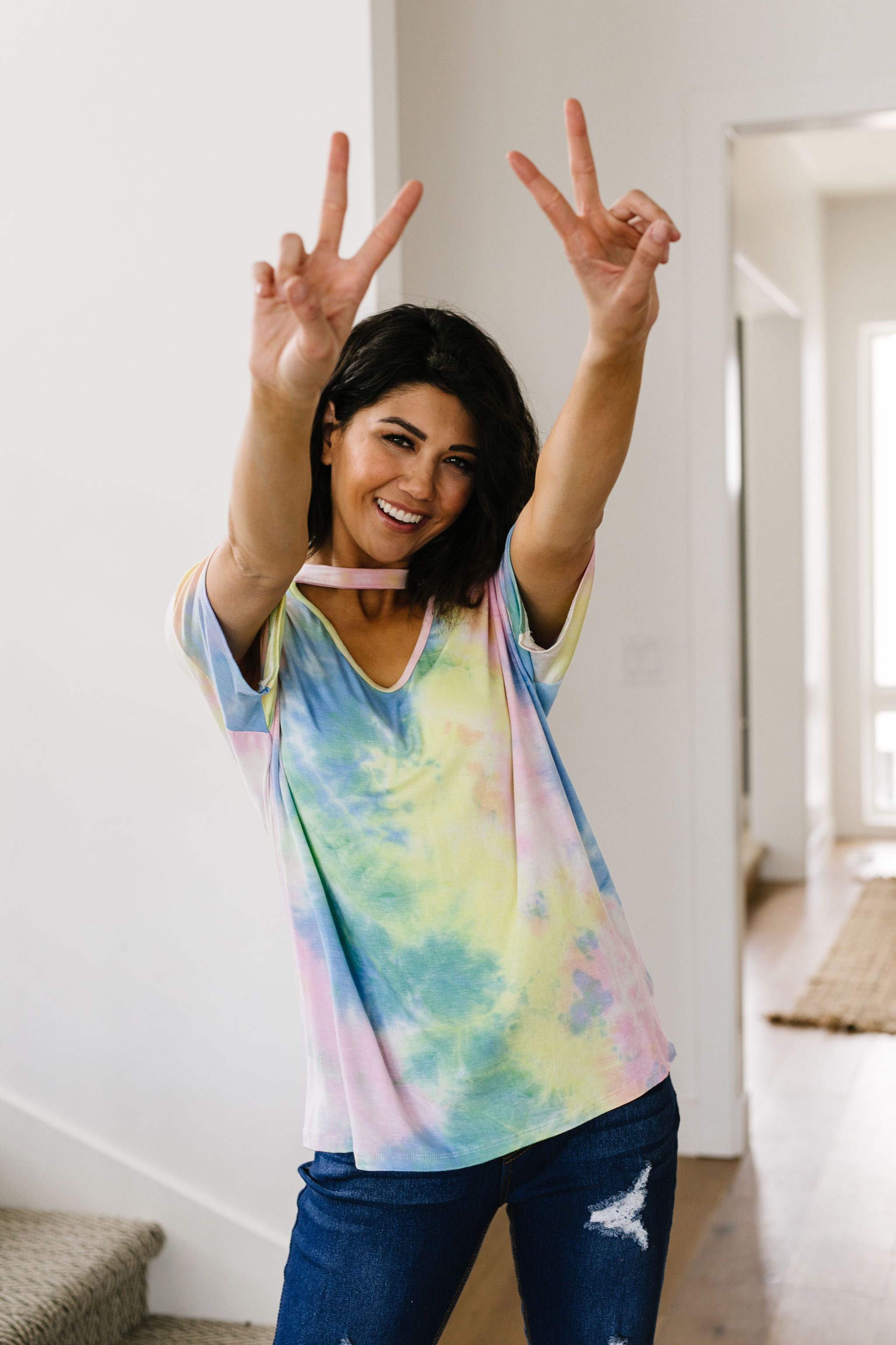 All Choked Up Tie Dye Top