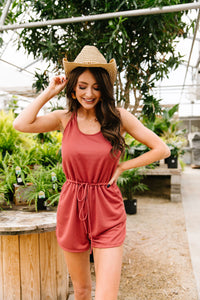 All Play Romper In Paprika