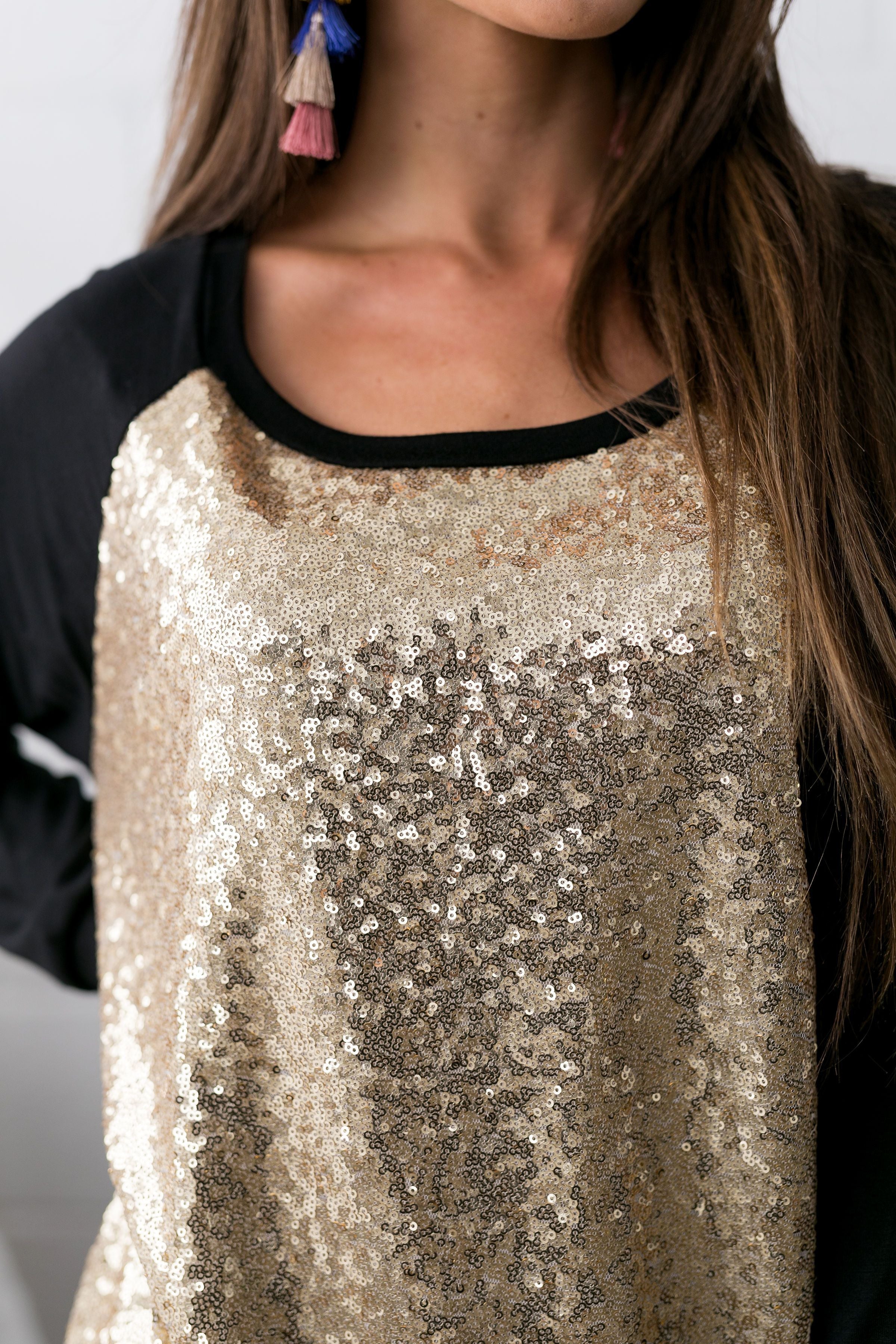 All That Glitters Is Gold Sequined Top
