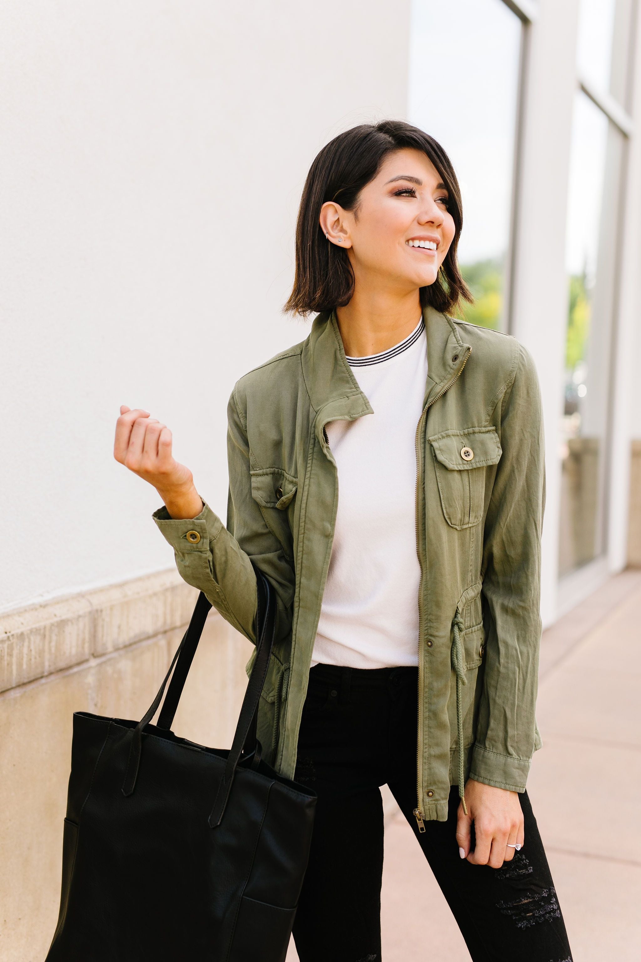 Atlas Tencel Anorak In Olive - 9/26/2019