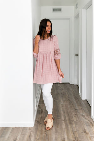Bailey Babydoll Lace Trimmed Tunic