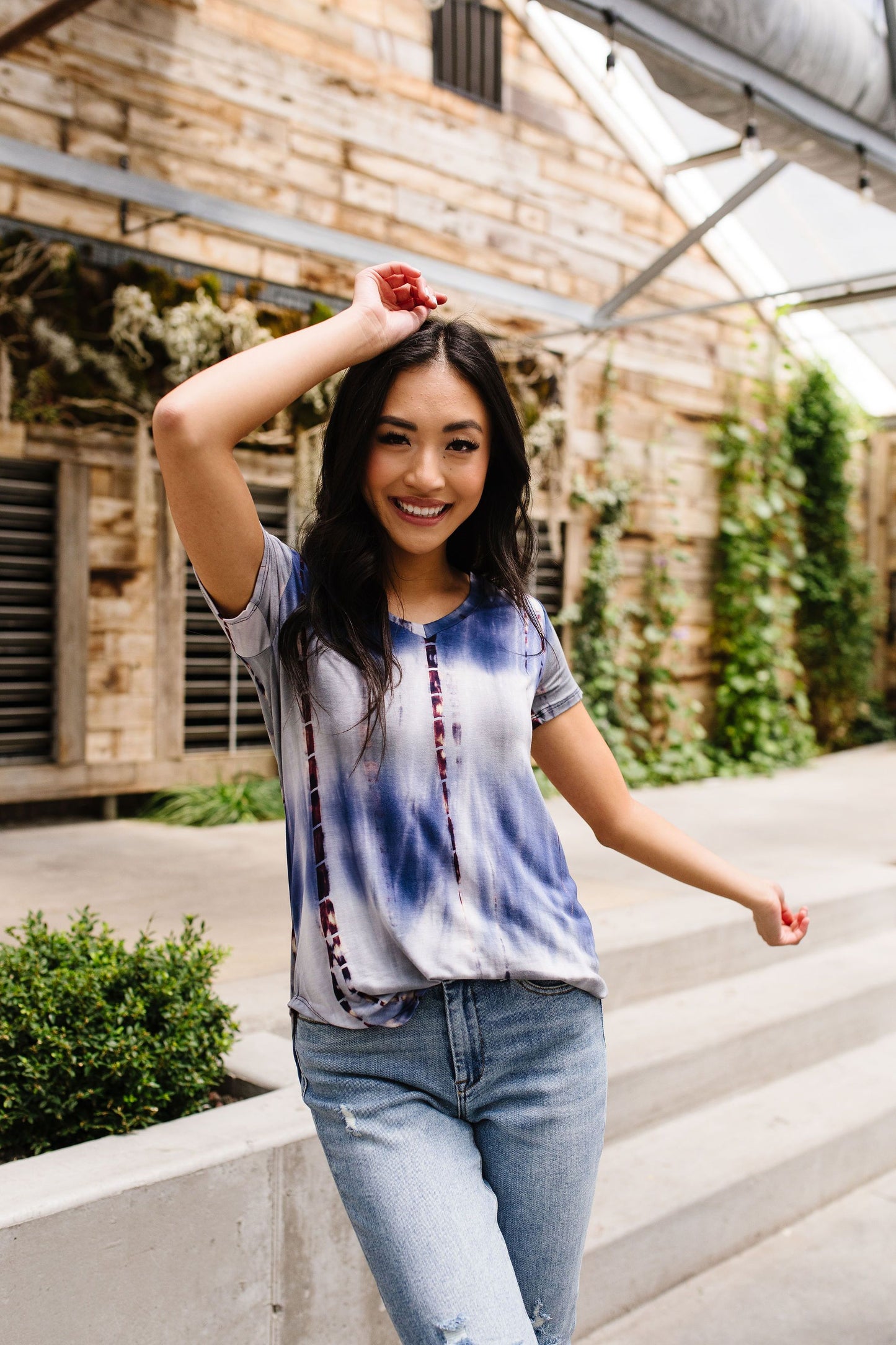 Bamboo Blues Tie Dye Top