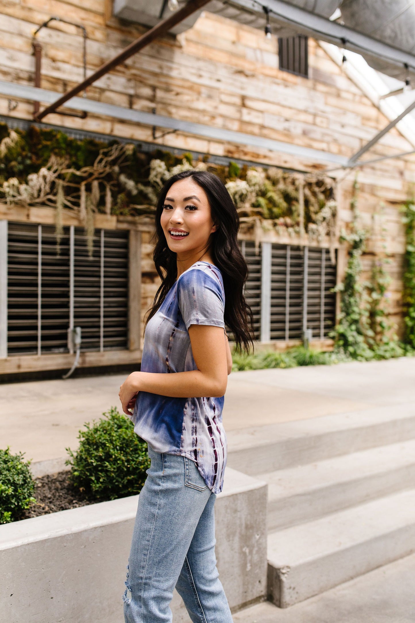 Bamboo Blues Tie Dye Top