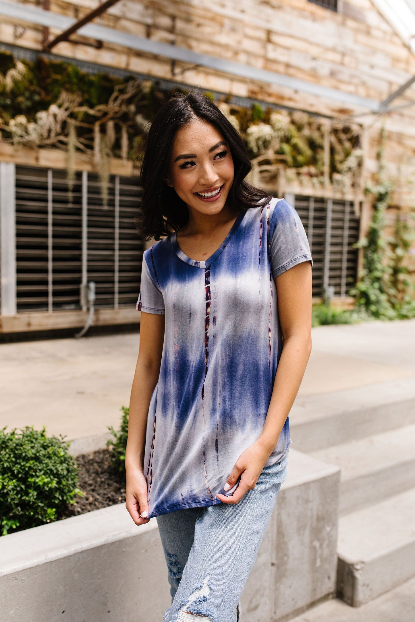 Bamboo Blues Tie Dye Top