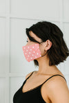 Be Seen Not Heard Mask In Coral Polka Dots With Replaceable Filter