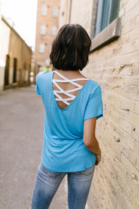 Behind My Back Tee In Turquoise