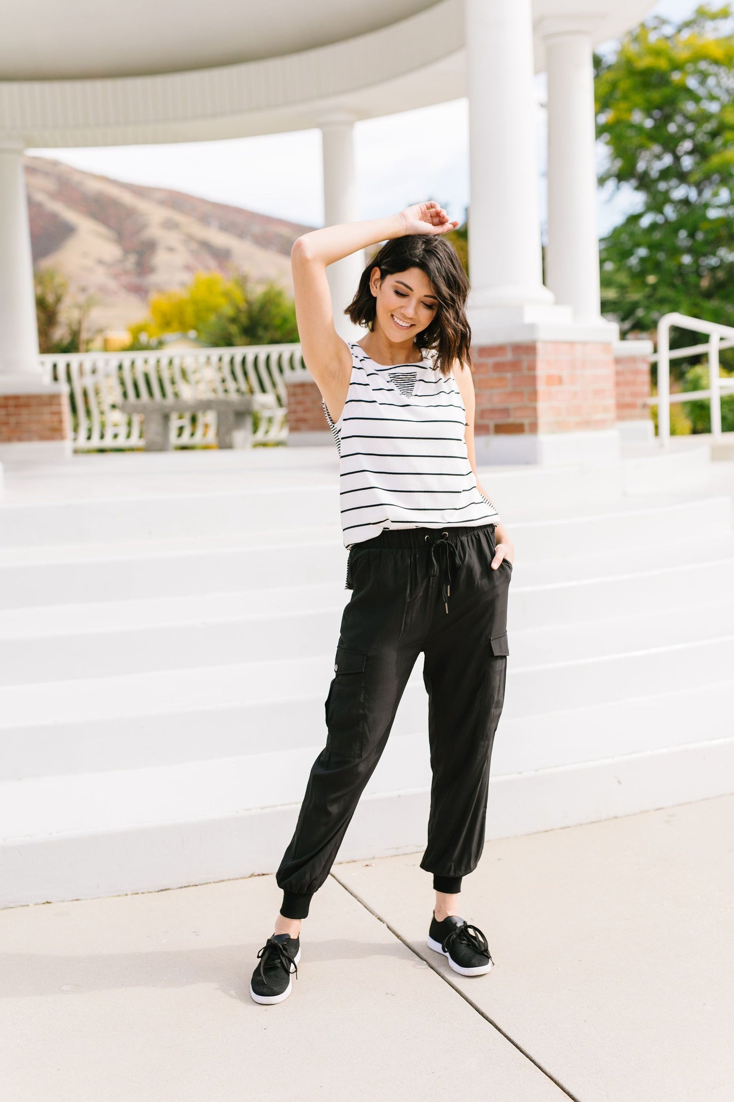 Black Cargo Joggers