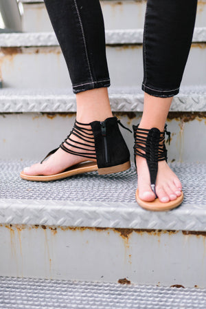 Black Summer Sandals - ALL SALES FINAL