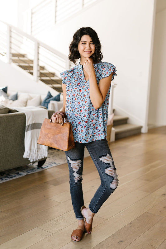 Blue Skies & Magnolias Blouse
