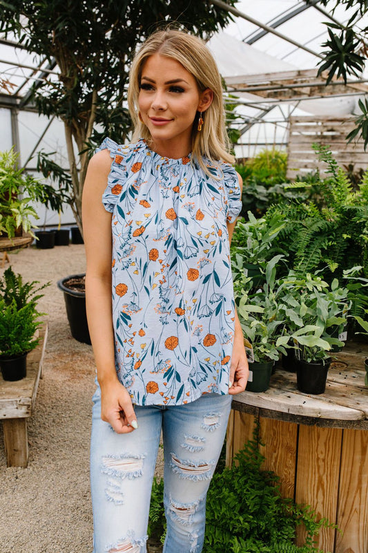 Blue Skies & Wildflowers Blouse