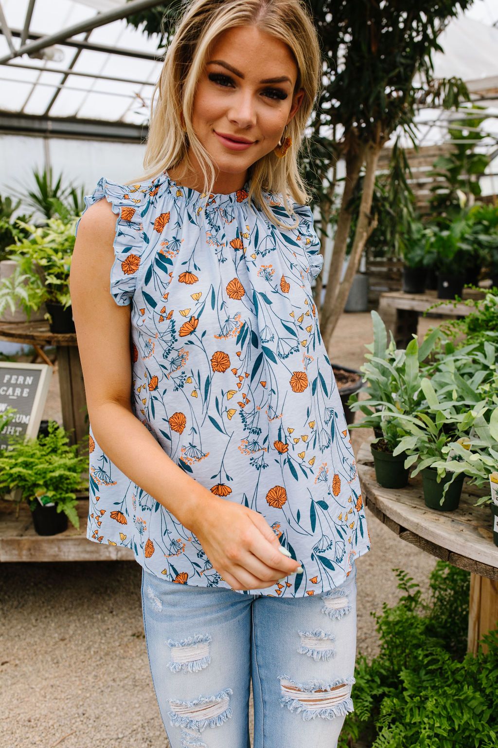 Blue Skies & Wildflowers Blouse