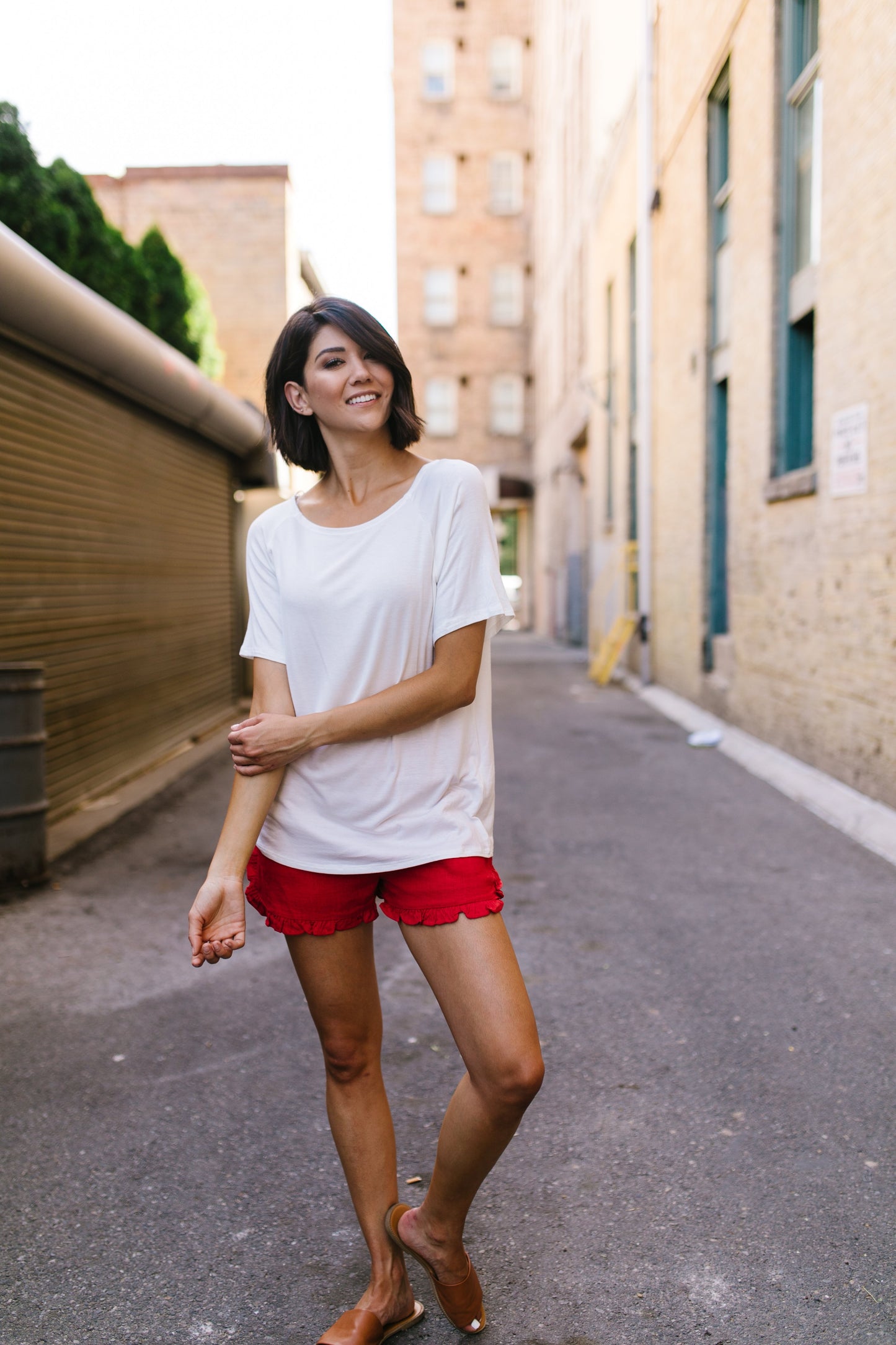 Boatneck Tee In Ivory