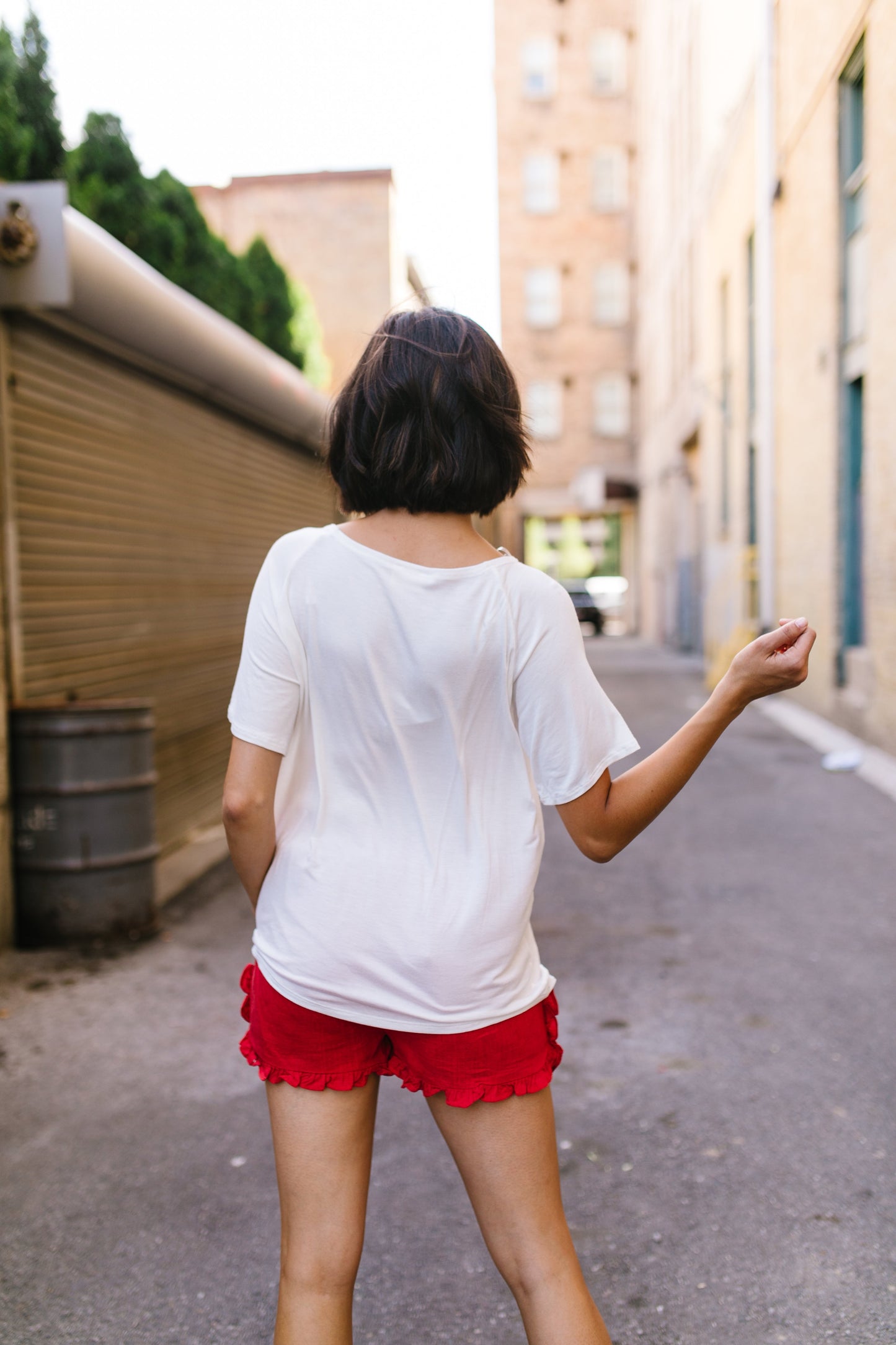 Boatneck Tee In Ivory