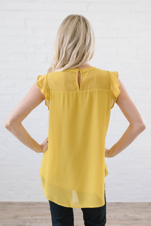 Bowery Blouse In Mustard